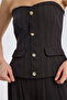 Gold Button Striped Corset Top - 4
