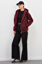 3 Thread Basic Zippered Hooded Oversize Sweatshirt - 3