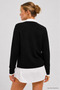 Women's Black Soft Textured Buttoned Knit Sweater - 4