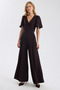 Cross V-Neck Cady Palazzo Jumpsuit - 2