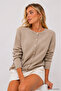 Women's Mink Soft Textured Buttoned Knitwear Sweater - 2
