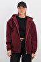 3 Thread Basic Zippered Hooded Oversize Sweatshirt - 2