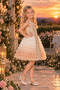 Girl's Beaded and Sequined Roba, Tulle Collar, Layered Ruffle Tulle Skirt, and Bow Detail Dress 3-7 Years Birthday, Special Occasion - 3