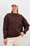 3 Yarn Basic Crew Neck Oversize Sweatshirt