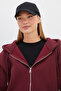 3 Thread Basic Zippered Hooded Oversize Sweatshirt - 5