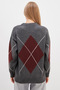 Baklava Patterned Oversize Sweater - 8