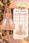 Girl's Beaded and Sequined Roba, Tulle Collar, Layered Ruffle Tulle Skirt, and Bow Detail Dress 3-7 Years Birthday, Special Occasion - 7