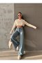 Women's Light Blue High Waist Washed Wide Leg 90's Jeans Fit Fit Pants