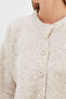 Buttoned Knitwear Cardigan with Side Slits - 3