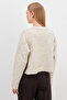 Buttoned Knitwear Cardigan with Side Slits - 6