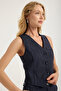 V-Neck 3 Button Pocket Vest - 3