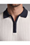 Men's collar zippered shirt collar knitwear - 3
