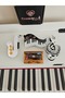 White Saxophone Design Acetate Luxury Clasp Hairpin 11cm - Gift for Instrument Music Lovers Hair Clip - 5