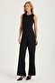 Dv Collar Tulle Piece Jumpsuit - 2