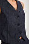 V-Neck 3 Button Pocket Vest - 4