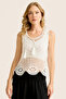 Mesh Knitted Tassel Top