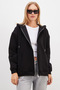 3 Thread Basic Zippered Hooded Oversize Sweatshirt - 3