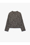 Crew Neck Long Sleeve Double Pocket Ornamental Buttoned Patterned Quilted Jacket - 2