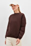 3 Yarn Basic Crew Neck Oversize Sweatshirt - 4