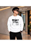 Men's California Good Vibes Palm Tree Printed Crew Neck Casual Regular Fit Sweatshirt