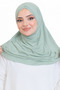 Women's One-Piece Ready-To-Wear Turban Crossed Self-Tied Viscose Headscarf Light Green - 3