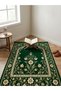 Green Classic Patterned Digital Print Prayer Rug – Traditional Motif Prayer Mat - 3