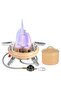 16000W Five-Core Fierce Camping Gas Stove with Foldable Windproof Pot Supports for Outdoor Cooking