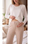 Adjustable Waist Maternity Pajama Set with Hidden Nursing Feature Maternity Clothing - 5