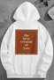 Unisex 3 Thread Cotton White Thebest Print Loose Fit Sweatshirt Hoodie