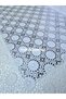 Transparent Coating White Big Daisy Flower Pattern Easy to Wipe Round Pvc Oilcloth Tablecloth - 5