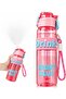 2-in-1 Misting Sports Water Bottle with Straw – Leakproof BPA-Free Tritan Gym Flask with Cooling Spray Function - 2