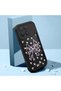 Xiaomi Redmi K90 5g Compatible Black Silicone Shock-Absorbing Protective Case with Purple Bow and Small Flower Pattern Camera Protection - 2