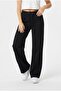 Women's High Waist Ribbed Flexible Wide Leg Drawstring Casual Comfortable Pants