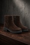 Kemal Aygün-Venüs Women's Genuine Leather Boots with Zipper and Thick Sole - 5