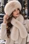 Set of 2 Winter Russian Kalpak Hat and Scarf - Russian, Slavic, Kazakh, Comfortable Kalpak and Scarf Set