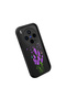 Vivo X300 Compatible Black Silicone Lavender Butterfly Pattern Shock-Absorbing Protective Case with Camera Protection - 3