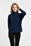 Women's Turtleneck Off-Shoulder Oversize Relaxed Fit Knitwear Sweater - 3