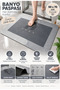 Water Absorbent Bath Mat Water Absorbent Structure with Non-Slip Base 50 X 70 cm Large Size Multi-Purpose Bath Mat Easy to Clean