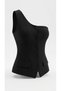 Black One-Shoulder Blazer Suit - 3