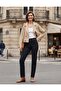 Women's New Season Pleated Buttoned Short Trench Coat Jacket - 2