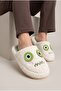Women's Cute Face Design, Boucle, Plush House Slippers - 3