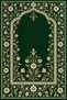 Green Classic Patterned Digital Print Prayer Rug – Traditional Motif Prayer Mat - 2