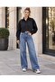 Women's Black Crop Shirt 100% Cotton Double Cargo Pockets Long Sleeve Short Shirt - 6