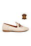 Ecru Genuine Leather Thin Comfortable Light Sole Women's Casual Shoes Z563