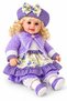 Cute Fashion Doll with Curly Hair & Floral Dress – Bonnet Hat, Soft Jacket, Layered Skirt & Matching Shoes – Available in Pink, Purple & Peach - 4