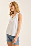 Snap-Fasten V-Neck Tank Top - 3