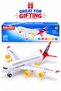 A380-Style Electric Toy Airplane for Kids Ages 3+ – Battery-Operated Passenger Plane with Flashing Lights, Sound Effects, 4 Engines & Rolling Landing Gear – Red/Blue Assorted - 7