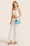 Mini Box Scarf Detailed Magnet Closure Bag