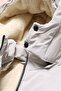 Gray Girl's Inflatable Coat with Drawstring Waist, Plush Fur Inside and Removable Hood 24891 - 7