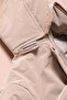 Beige Girls' Plush Fur Hooded Long Cut Inflatable Coat with Elastic Waist 24887 - 7